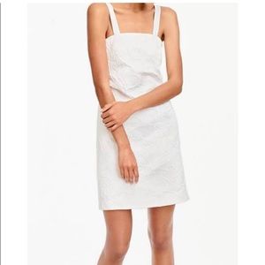 Jcrew floral textured white mini dress